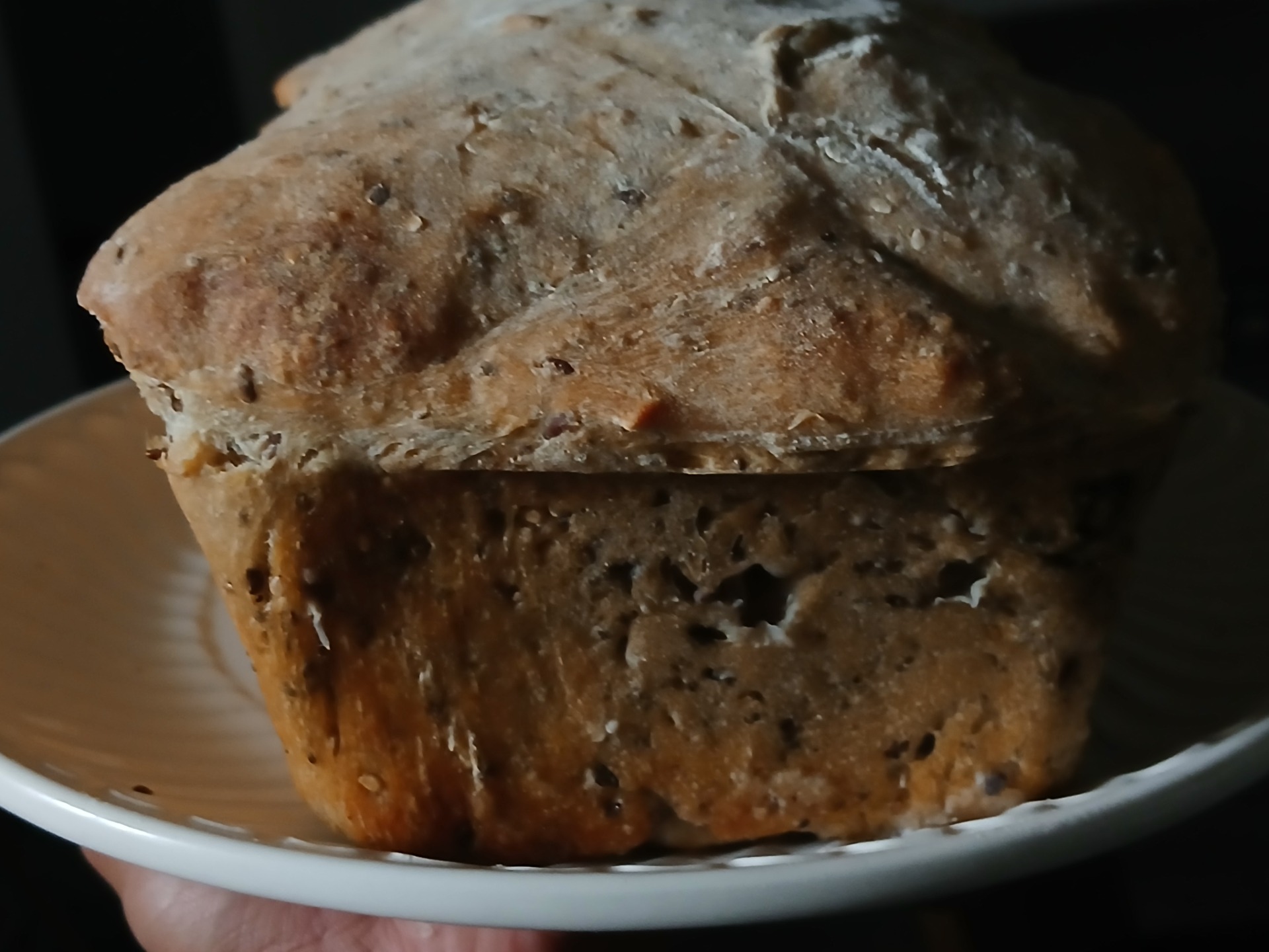Pan integral de caja elaborado con masa madre 
